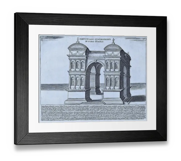 Framed Print : Templum Iani Quadrifronti In Foro Boario