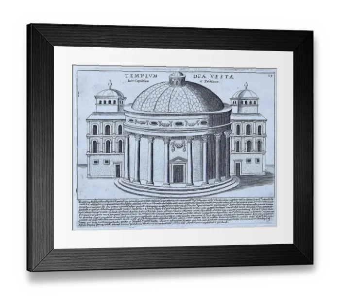 Framed Print : Temple of Vesta between the Capitol and the Palatine