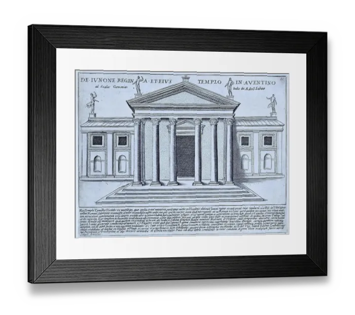 Framed Print : The painting depicts the temple of Juno on the Aventine