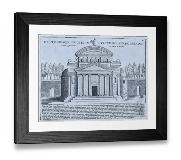 Framed Print : De Venere Genitrice Et De Eius Templo In Foro Caesaris (Ad Hortos Paft Templum SS Casmi Et Damiani)