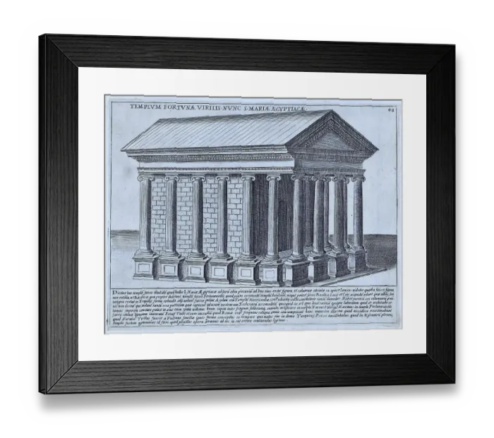 Framed Print : The Temple of Portunus is a Roman temple from the Republican period