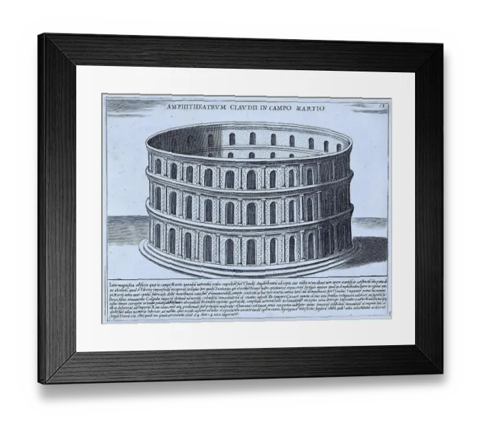 Framed Print : Hypothetical reconstruction of the amphitheatre of Claudius in Rome