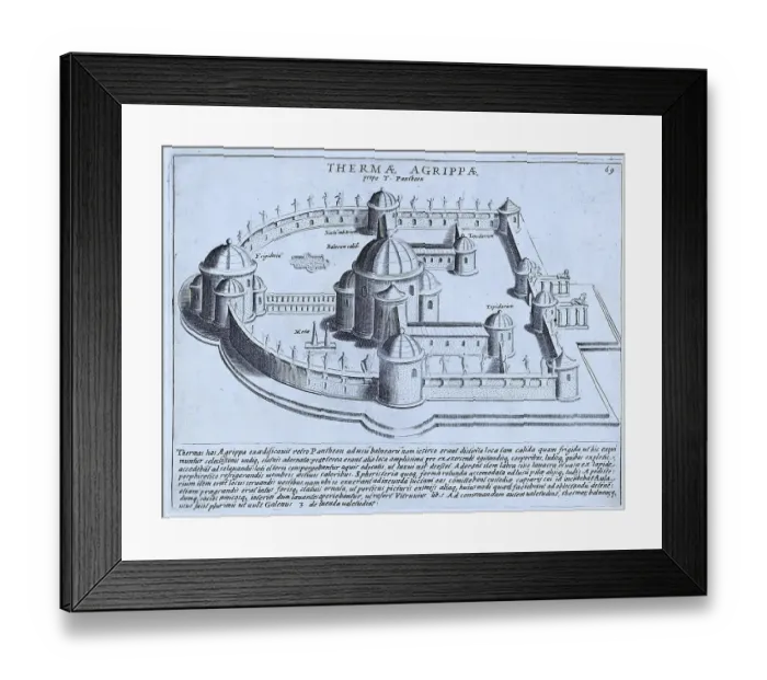 Framed Print : The Baths of Agrippa. The Baths of Agrippa were the earliest great baths of Rome Framed Print : The Baths of Agrippa. The Baths of Agrippa were the earliest great baths of Rome