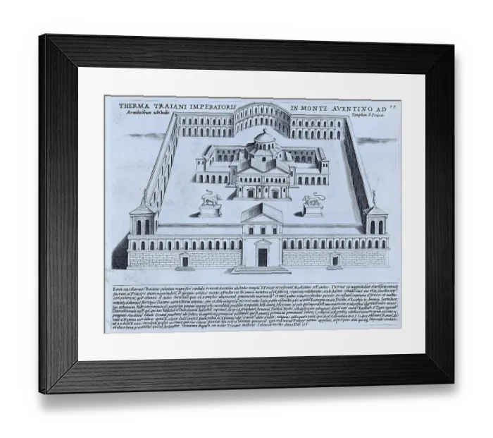 Framed Print : Thermae Traiani Imperatoris in Monte Aventino Ad