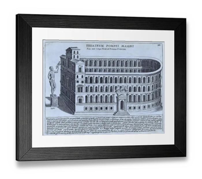 Framed Print : The Theatre of Pompey was the first permanent stone theatre in Rome