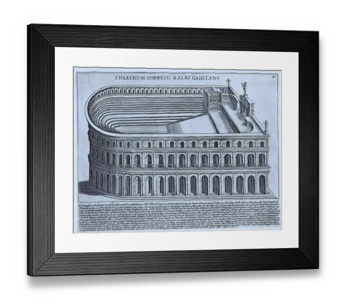 Framed Print : Theatrum Cornelii Balbi Gaditani
