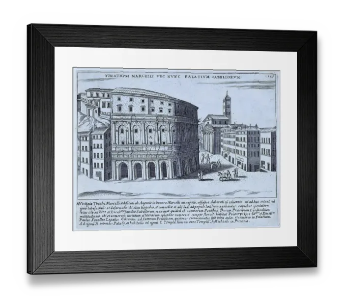 Framed Print : Theatrum Marcelli ubi nunc Palatium Sabellorem