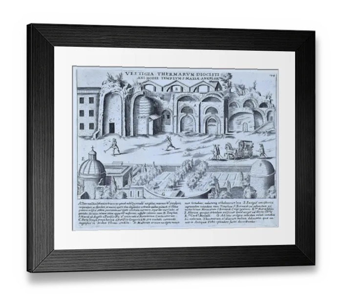 Framed Print : Vestigia Thermarum Diocletiani Ani Hodie Templem S
