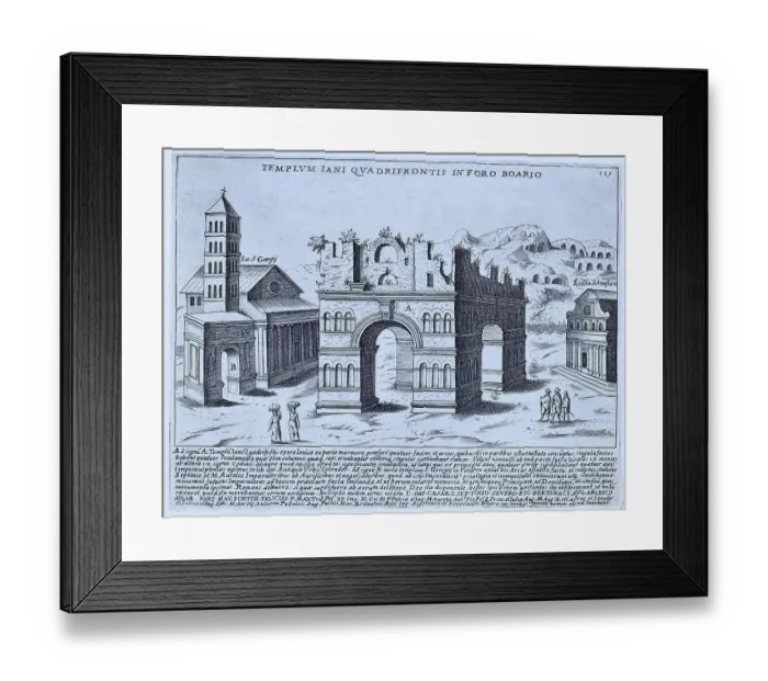 Framed Print : Templum Iani Quadrifronti In Foro Boario
