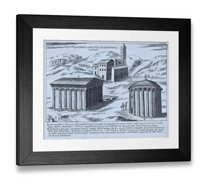 Framed Print : Vestigia Templi Herculis et Fortuna Virilis Framed Print : Vestigia Templi Herculis et Fortuna Virilis