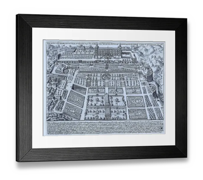 Framed Print : Palazzo et Giardino e villa in Tivoli made by fei Framed Print : Palazzo et Giardino e villa in Tivoli made by fei