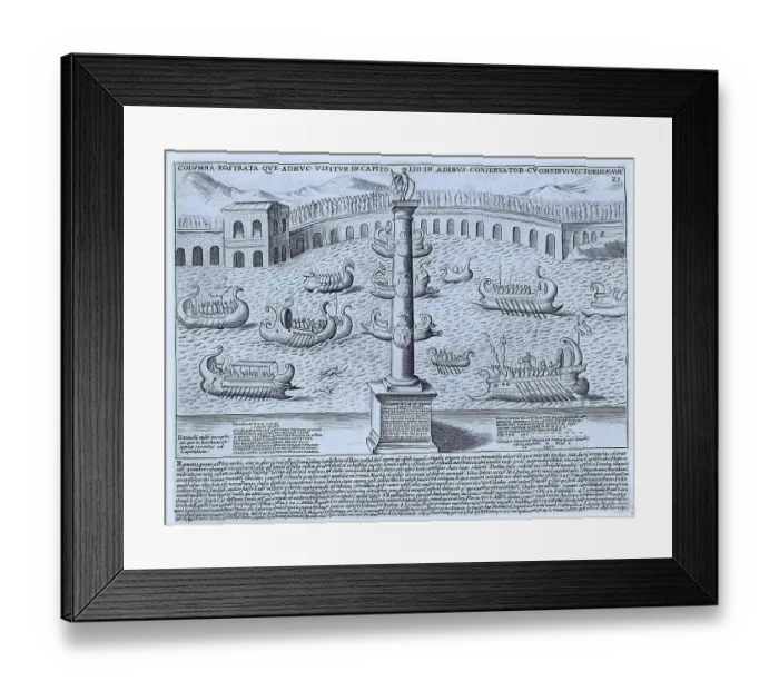 Framed Print : After the Battle of Mylae in 260 BC during the First Punic War