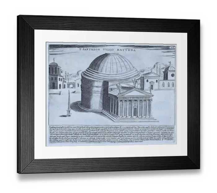 Framed Print : The image shows the view of the Pantheon as it might have looked when built