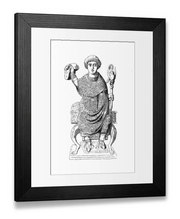 Framed Print : Emperor Athanasius in consular traditional costume