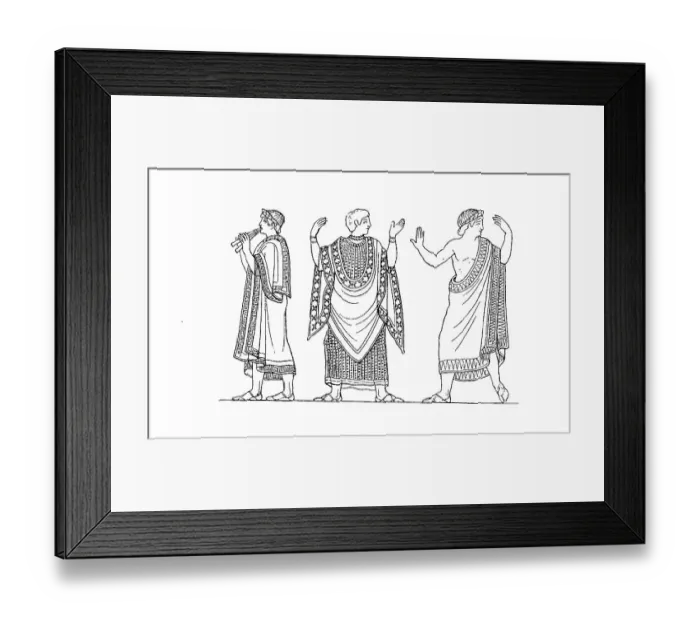 Framed Print : Etruscan costumes, after a mural