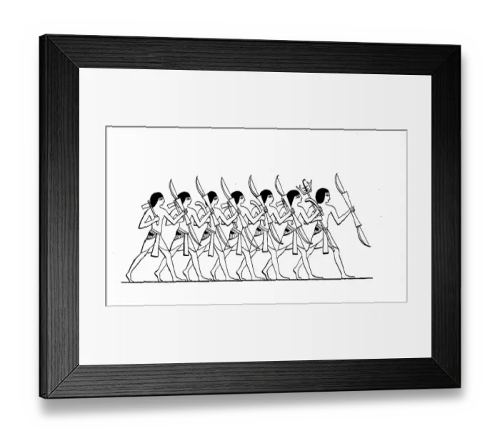 Framed Print : Ancient Egypt, Egyptian Troops of the Ramesside Period Framed Print : Ancient Egypt, Egyptian Troops of the Ramesside Period