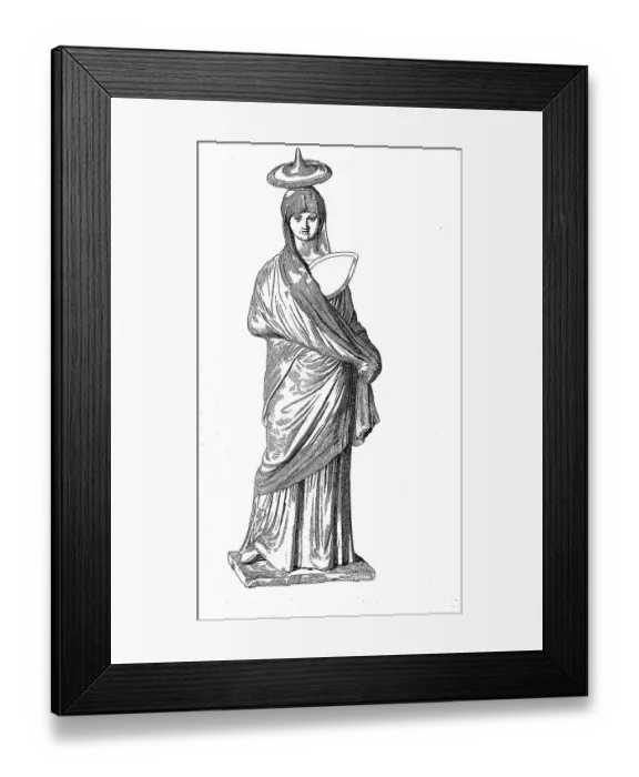 Framed Print : Ancient Greece, Lady from (Tanagra) at the time of Alexander the Great