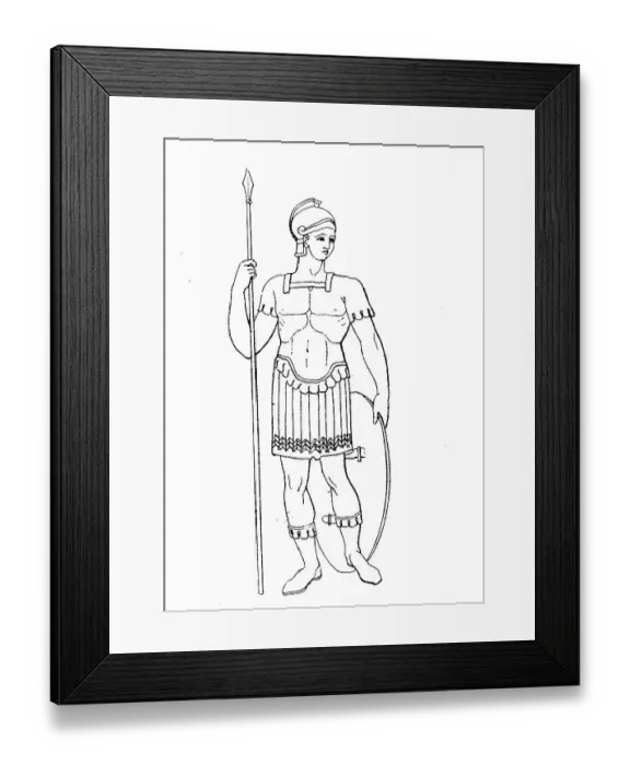 Framed Print : Roman Soldier with Lorica, Leather Armour