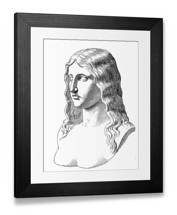 Framed Print : Medieval, Head of a Germanic Woman Framed Print : Medieval, Head of a Germanic Woman