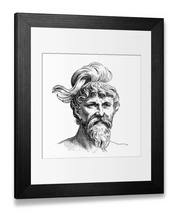 Framed Print : Man from the tribe of the Suebi Framed Print : Man from the tribe of the Suebi