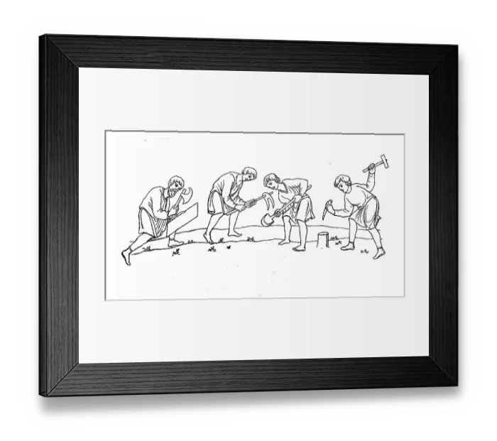 Framed Print : Workers and craftsmen, Germania