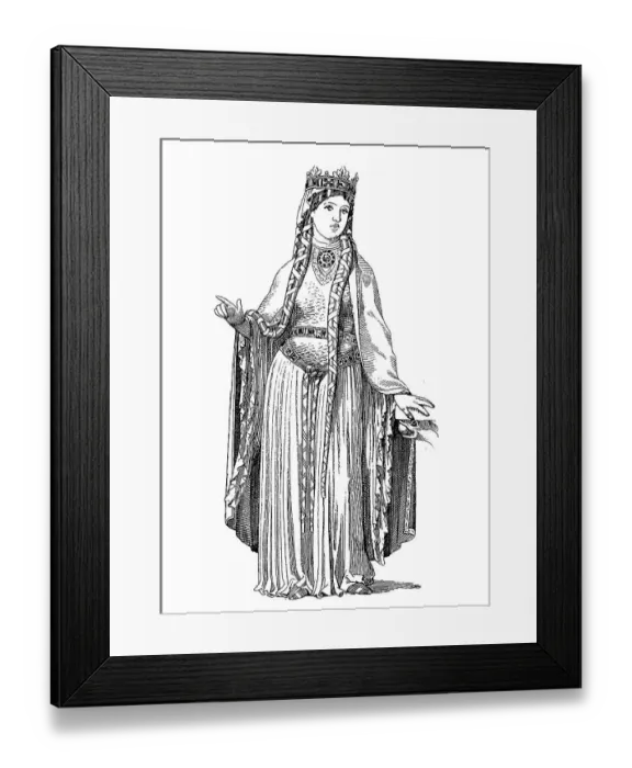 Framed Print : French lady with coat, tight skirt and long sleeves Framed Print : French lady with coat, tight skirt and long sleeves