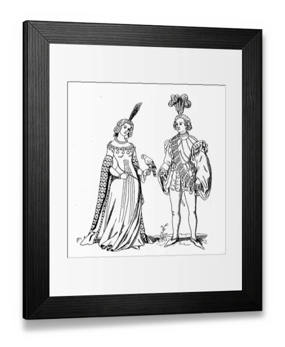 Framed Print : Schellentracht is the name given to a traditional costume commonly worn by men and woman
