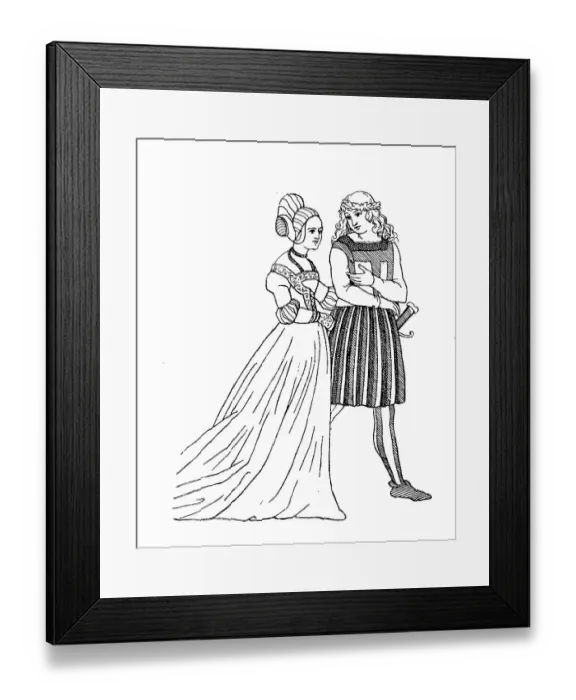 Framed Print : Noble German traditional costume at a wedding in Nuremberg