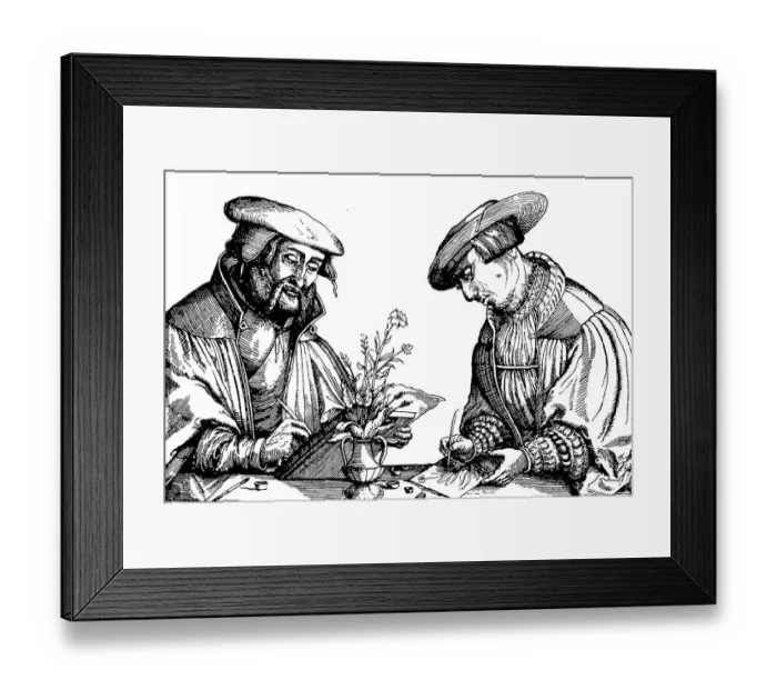 Framed Print : German Bourgeois Costume, 1540