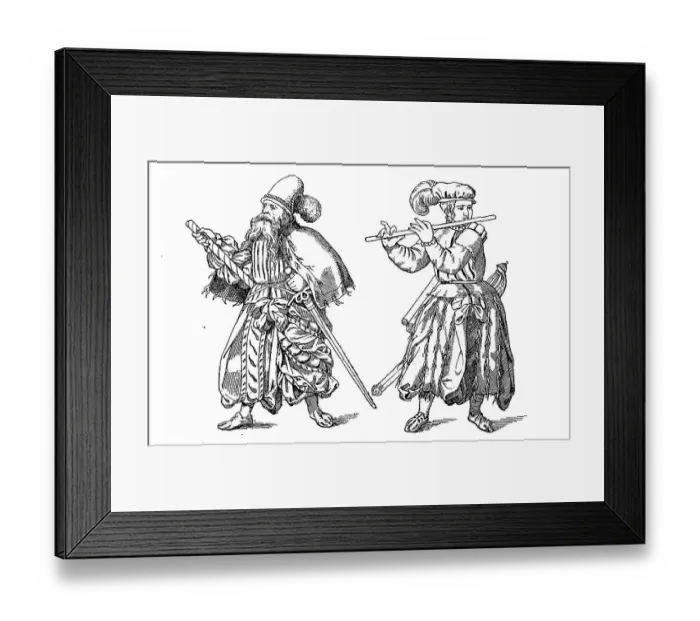 Framed Print : Landsknechte in Pluderhosen, a very wide cut trousers
