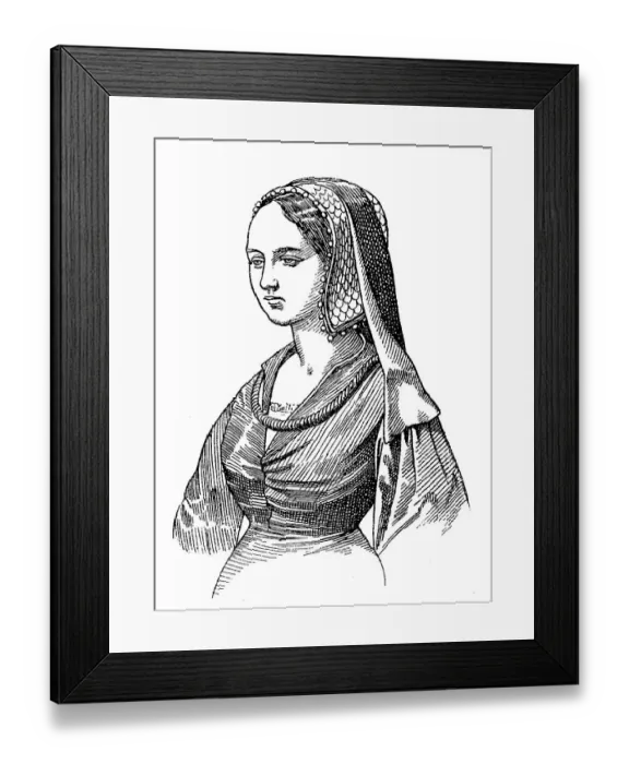 Framed Print : French woman at the end of the 15th century