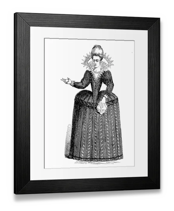Framed Print : Lady with a Farthingale, Crinoline Framed Print : Lady with a Farthingale, Crinoline