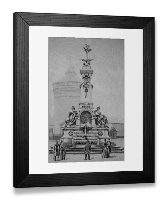 Framed Print : The traditional art fountain at the Plaerrer in Nuremberg Framed Print : The traditional art fountain at the Plaerrer in Nuremberg