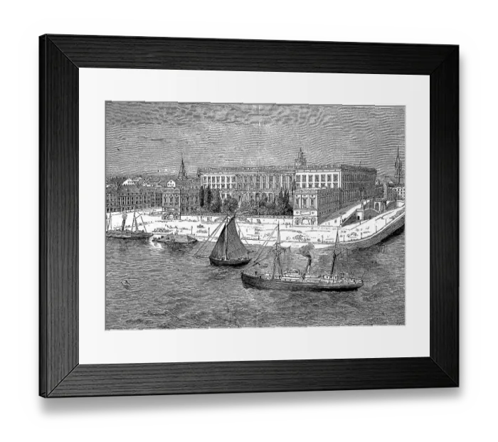 Framed Print : The Royal Palace of Stockholm, Sweden