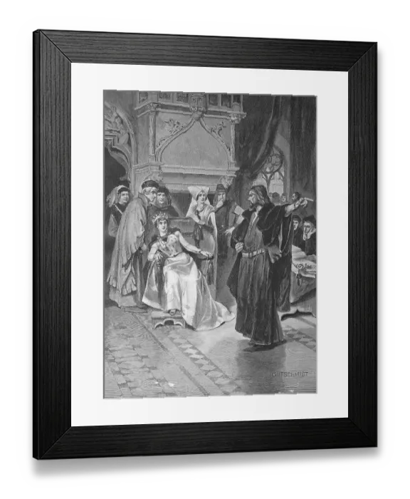 Framed Print : Christopher Columbus at the Court of Queen Isabella of Spain Framed Print : Christopher Columbus at the Court of Queen Isabella of Spain