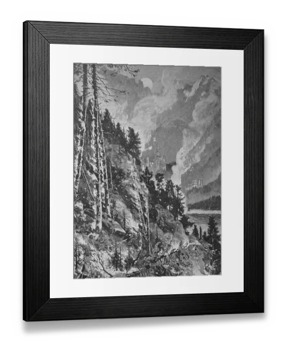 Framed Print : Wood fire in the valley of Schwanseetal Framed Print : Wood fire in the valley of Schwanseetal