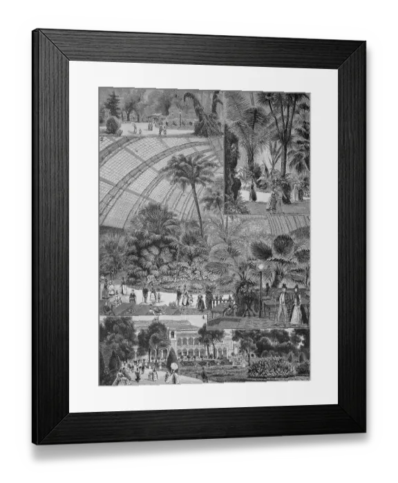 Framed Print : The Flora Garden in Berlin, Charlottenburg Framed Print : The Flora Garden in Berlin, Charlottenburg