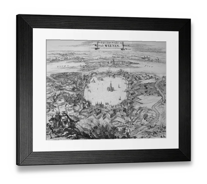 Framed Print : Plan of the siege by the Turks and liberation of Vienna