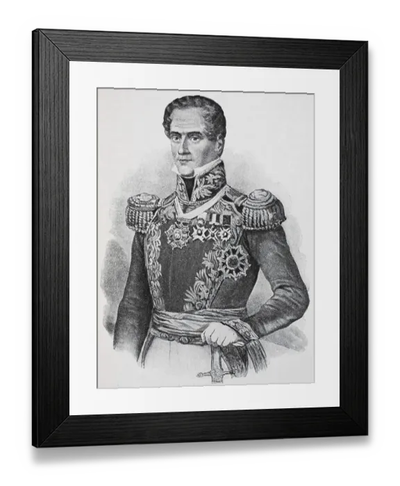 Framed Print : Antonio de Padua Maria Severino Lopez de Santa Anna and Perez de Lebron