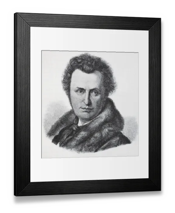 Framed Print : Friedrich Wilhelm von Schadow (7 September 1789) (19 March 1862) was a German Romantic painter