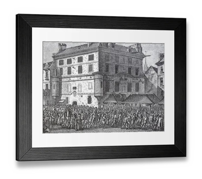 Framed Print : Liberation of the soldiers from the military prison in the Abbey