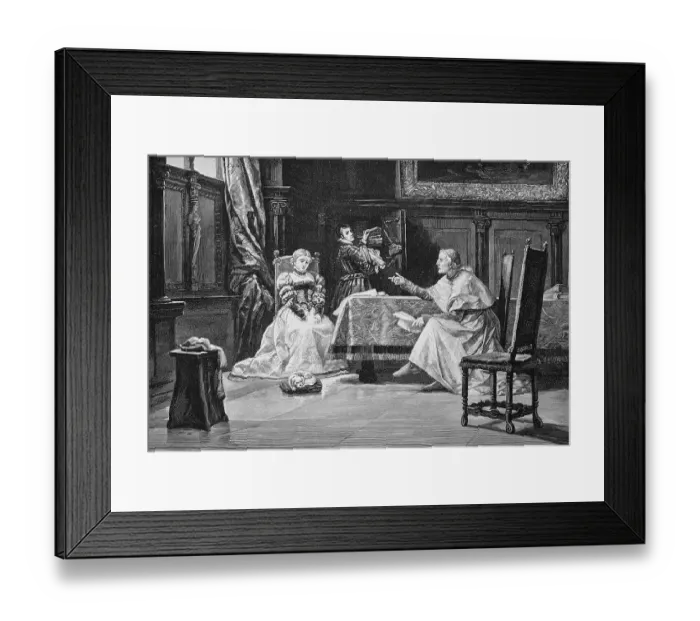 Framed Print : Anne Boleyn and Cardinal Bolsen, England