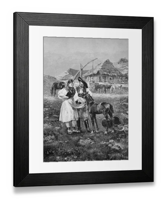 Framed Print : Scene from the Puszta, Hungary Framed Print : Scene from the Puszta, Hungary