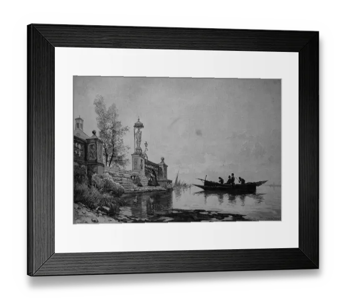 Framed Print : Evening service near Chioggia in Italy Framed Print : Evening service near Chioggia in Italy