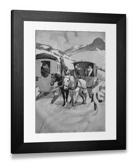 Framed Print : New Year's greeting on a country road