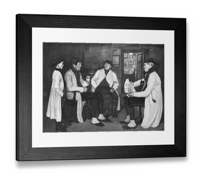 Framed Print : Three men in a political discussion