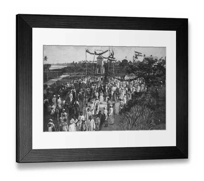 Framed Print : Inauguration of the Wissmann Monument in Bagamoyo Framed Print : Inauguration of the Wissmann Monument in Bagamoyo