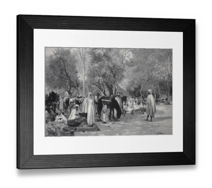 Framed Print : A Kabyle Market, Algeria, North Africa (1898) Framed Print : A Kabyle Market, Algeria, North Africa (1898)