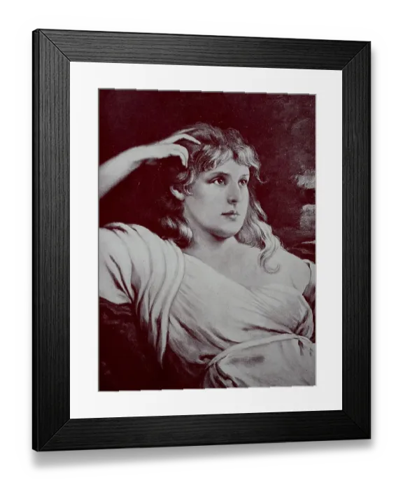Framed Print : Reverie, young woman daydreaming