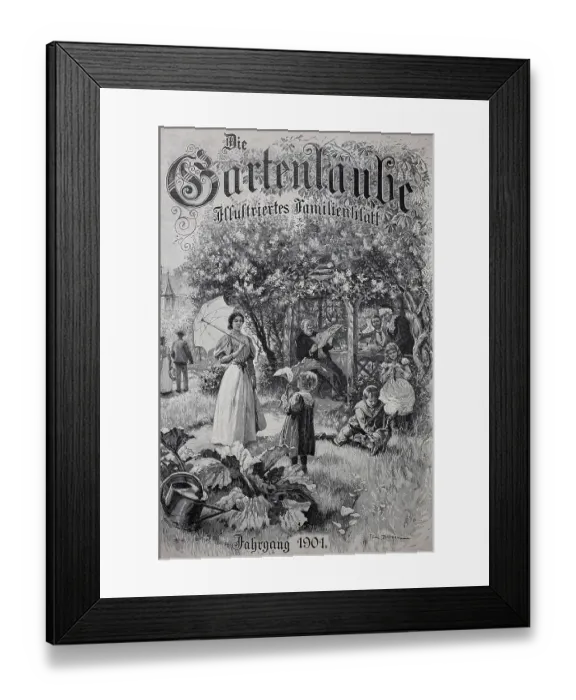 Framed Print : Cover of the family magazine Die Gartenlaube in 1901